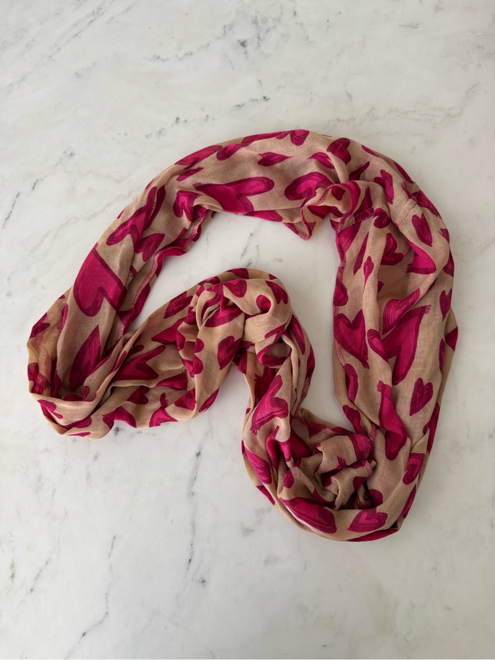 Hot Pink Infinity Circle Scarf | Soft Lightweight Knit Cozy Wrap